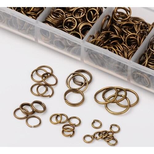 4 5 6 7 8 10 mixed Iron single circle Jewelry Buckle Single Circle Mixed Set Handmade DIY Earring Necklace Jewelry Accessories