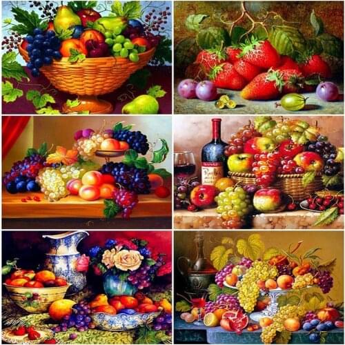 5D Diamond Painting Cross Stitch Fruit Picture With Rhinestones Diamond Mosaic Sale Full Square Drill Diamond Embroidery
