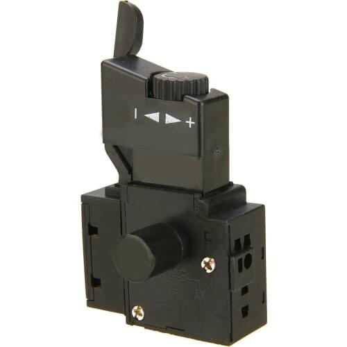 6A Adjustable Speed Switch FA2-6/1BEK Lock on Power Electric Drill Speed Control Trigger Button Switch Plastic Casing