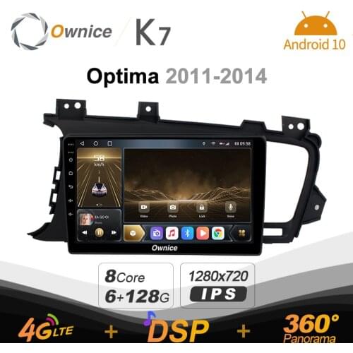 Ownice K7 6G+128G Ownice Android 10.0 Car Radio for KIA Optima K5 2011-2014 GPS 2din 4G LTE 5G Wifi autoradio 360 SPDIF 1280*720