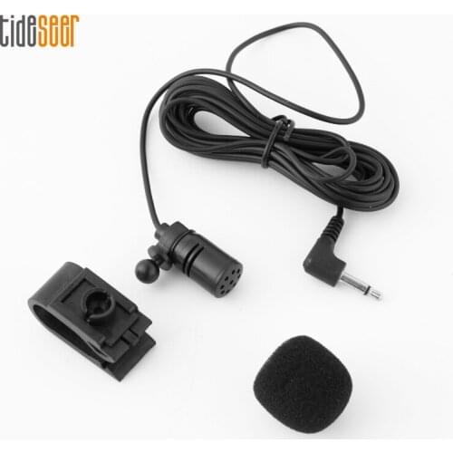 3 Meters Long Car Audio Microphone 3.5mm Jack Plug Stereo Mic Mini Wired External Car Microphones for Auto DVD Radio