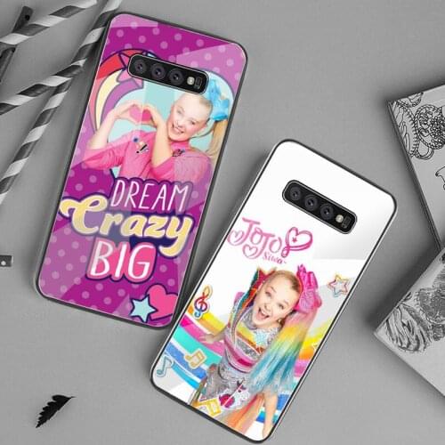 Jojo Siwa Phone Case Tempered Glass For Samsung S20 Plus S7 S8 S9 S10 Plus Note 8 9 10 Plus