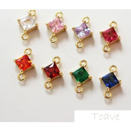 Color Copper Plating 18k Golden Diamond Rhinestone Double Chain Buckle DIY Earring Earring Materials Accessories