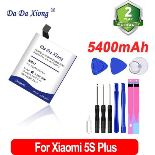 Da Da Xiong 4850mAh BM37 Battery for Xiaomi Mi 5S plus Battery Mi5s Plus Mobile Phone Battery