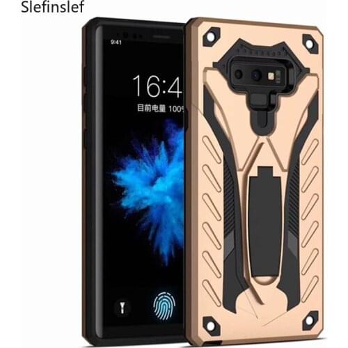 For Samsung Galaxy Note 9 Hybrid TPU Armor Silicone Rubber Back Cover For Galaxy A6 A8 Plus 2018 Hard PC Stand Holder Case