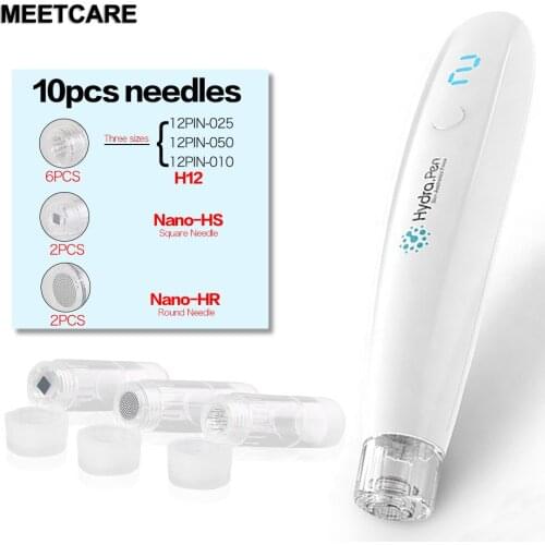 Hydra Pen H2 Wireless Microneedle Pen Auto Hydrapen Hydra Roller Serum Applicator 3ml Containable with 10pcs Cartridges Needle