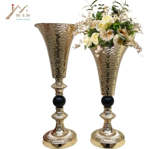 IMUWEN Metal Vases Flower Pot Wedding Centerpieces Event Flowers Road Lead Party Home Table Decoration