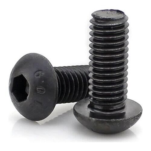 Iso7380 Grade 10.9 Half Round Head Hexagon Socket Screw Pan Head Hexagon Socket Screw M5-m12 50PCS