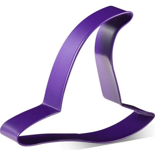 KENIAO Halloween Witchs Hat Cookie Cutter - 9 x 7.8 cm - Biscuit Fondant Cutter - Purple Color Coated Stainless Steel