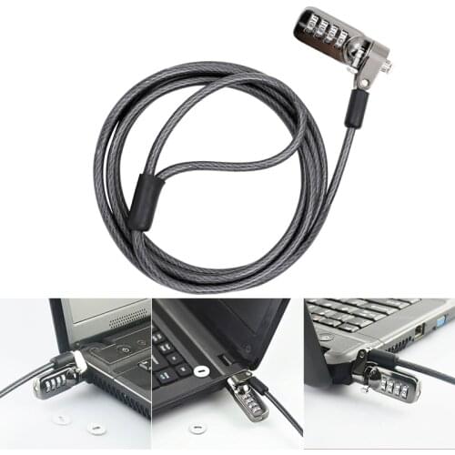 Notebook Laptop Combination Lock Security Cable 4 Digit Password Protections Anti Theft Device GK99