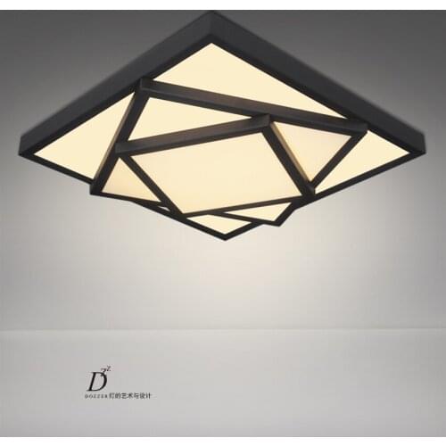 Contracted square foldover LED dimming sitting room bedroom study restaurant absorb dome light