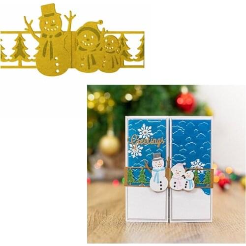 Metal Cutting Dies Snowmen Hollowed Trees Die Cuts For Card Making DIY Scrapbooking Decoration New 2019 Embossed Crafts Cards
