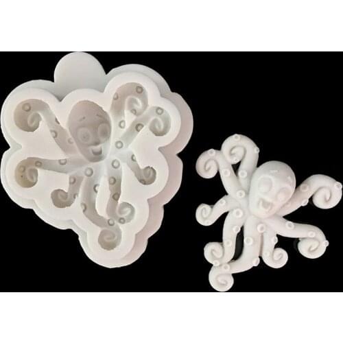 Minsunbak Octopus shape fondant mold Halloween theme cake decoration silicone mold