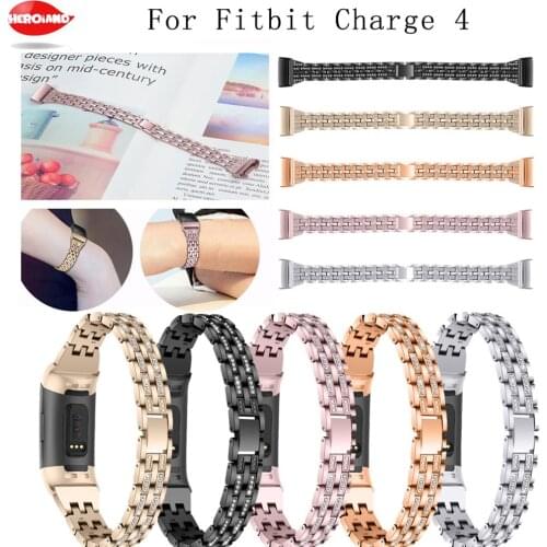 Fashion classic luxury wrist bracelet For Fitbit Charge 4 frontier/classic style strap for Fitbit Charge 4 smart watch wristband