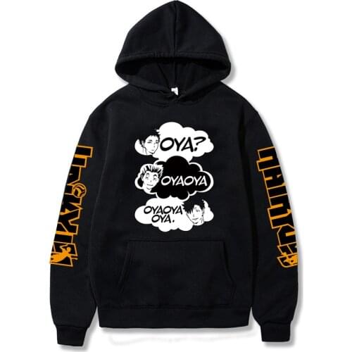 Haikyuu Oya Oya Oya Sweatshirt Kuroo Anime Bokuto Manga Shoyo Anime Mens Clothing Winter Coats