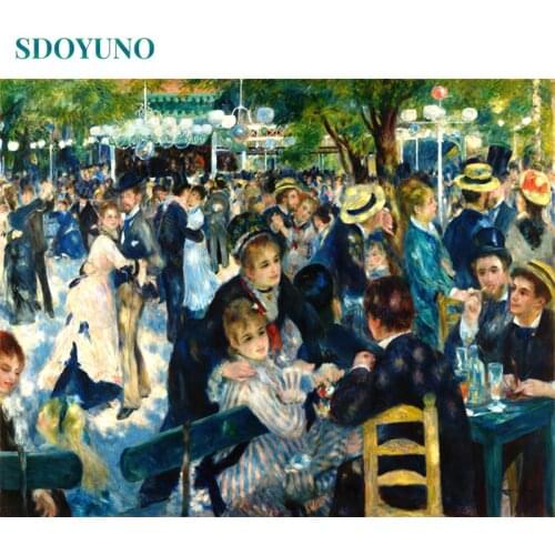 SDOYUNO 60X75cm Oil Painting By Numbers Figure Home Decoration Frameless Digital Canvas Painting DIY Paint by numbers