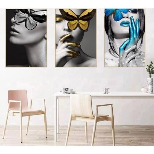 RUOPOTY 3PC Frame DIY Painting By Numbers Women Figure Painting Acrylic Paint By Numbers Wall Art Picture For Diy Gift Home Art