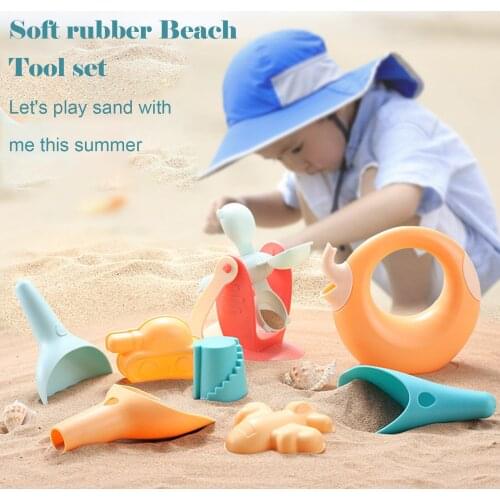 14 Piece Beach Toy Sand Set Sand Play Sandpit Toy Summer Outdoor Toy Childrens Beach Toy Set Big Hourglass Early Learning Gift