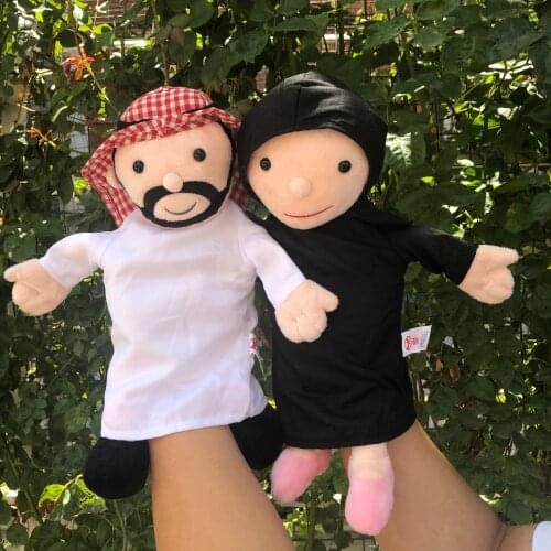 Uae stuffed toy hand puppet Dress up Islamic small hat Muslim ladys dress headscarf hat womans veil spring thin gauze