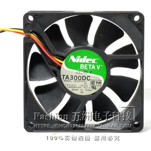 Original TA300DC A33375-57 12V 0.16A 8020 8cm double ball large air volume silent chassis cooling fan