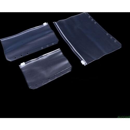 Transparent PVC Storage Bag for Travelers Notebook Diary Day Planner Zipper Bag Business Cards, Notes Pouch Planner Accessories