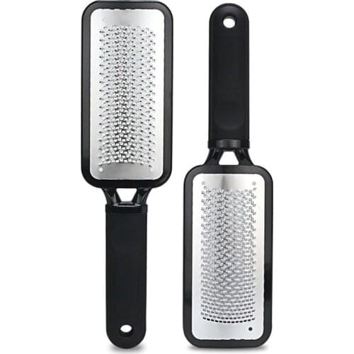 Foot Rasp File Pedicure Callus Remover Hard Dead Skin Scrubber Black Foot Files Scraper Plastic Rubber Metal