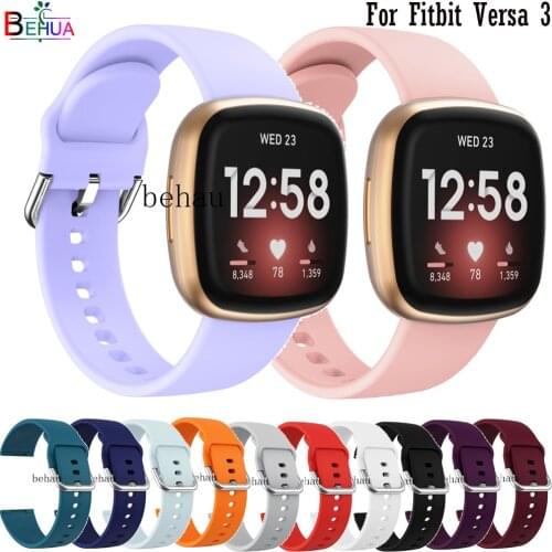 BEHAU Watchband For Fitbit Versa 3 Soft Silicone Sports Women Men Bracelet Wristband Smartwatch Strap Wearable For Fitbit Sense