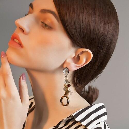 Crystal Jewelry Earrings Grace Noble Rhinestone Earring Long Drop Alloy Wedding Jewelry Bridesmaid Accessories Mrs win