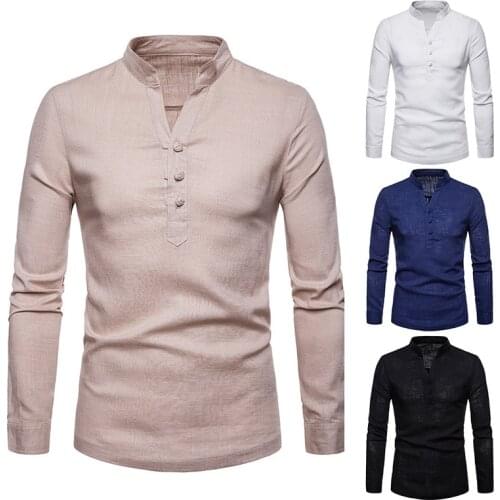 Мужские льняные рубашки VISADA JAUNA China At AliExpress