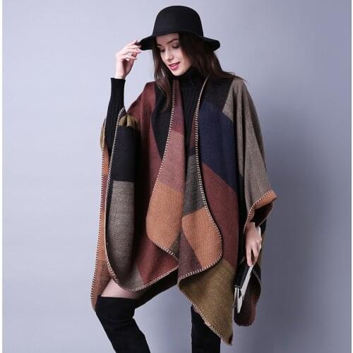 Women Sacrf Brand Cashmere Winter Scarf Scarves Designer Acne Blanket Scarves Women Type Tassel Imitated Padded cloak 2021 new