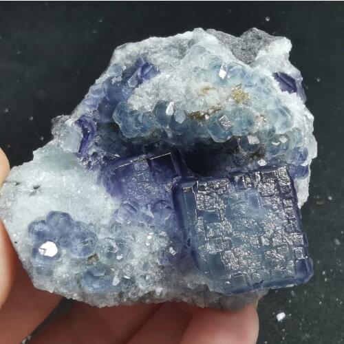 101.4gNatural green blue fluorite and quartz mineral raw stone teaching specimen healing energy QUARTZ GEM home decoration