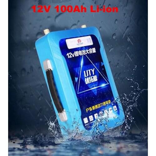 12V 100ah lithium li ion battery pack 12V with BMS for Outdoor backup power supply inverter+12.6V 10A Charger