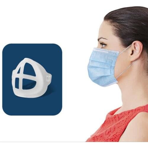 20 Pcs 3D Mouth Mask Support Bracket Breathing Assist Mask Inner Cushion Bracket Food Grade Silicone Mask Holder Breathable