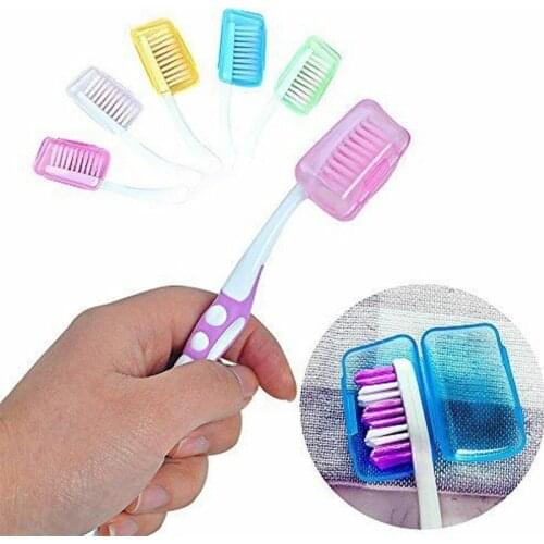 5PCS/SET Toothbrush Head Cover Case Cap Travel Hike Camping Brush Cleaner Protect Teethbrush