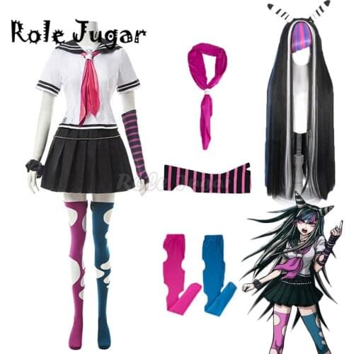 Anime Super DanganRonpa Ibuki Mioda Cosplay Costume Dangan Ronpa 2 Halloween JK Uniforms Girl Sailor Suit Carnival Costumes