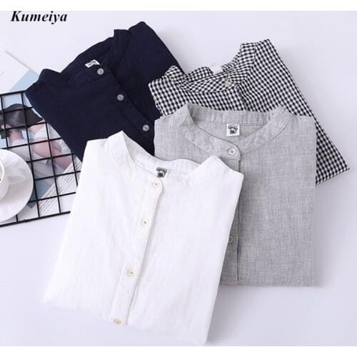 Women Plaid Blouses Autumn Fashion Long Sleeve Comfortable Office Shirt Cotton Yarn Casual Tops Blusas Femininas