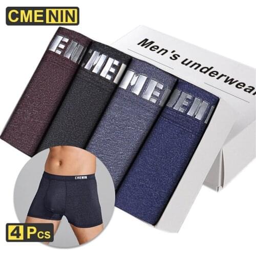 CMENIN 4Pcs/lot 2021 Hot Sale Cotton Boxer Mens Underpants Soft Mans Underwear men Boxershorts Men Innerwear Cuecas CM007