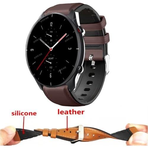 For Huami Amazfit GTR 2 2E Pace Stratos 3 GTR 47mm Bracelet 22mm Leather Silicone Sport Strap For Huawei GT 2 Pro/2E Watchband