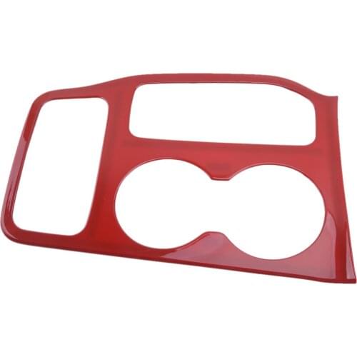 Red Car Interior Gear Shift Panel Cover Trim Fit for Jeep Grand Cherokee 2016 2017 2018 2019 2020 Left Hand Drive Only