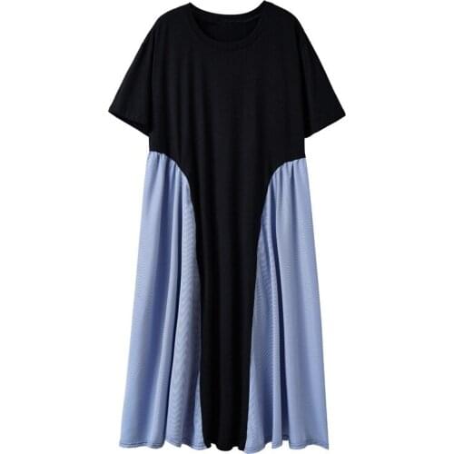 Summer Dress Woman Maternity Clothes for Pregnant Women Loose Patchwork Dress Casual Dresses Women Pregnancy Plus Size Dresses