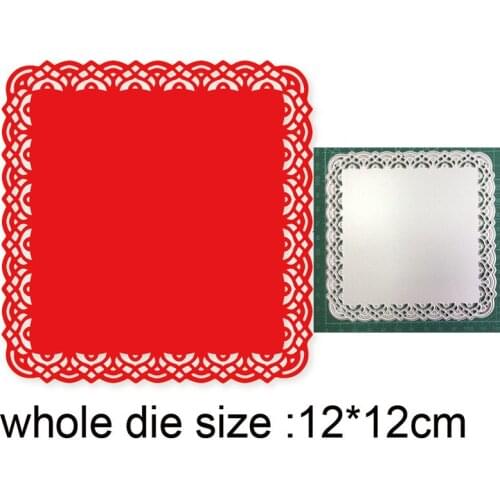 Metal cutting dies cut die mold lace square background frame decoration Scrapbook paper craft knife mould blade punch stencils