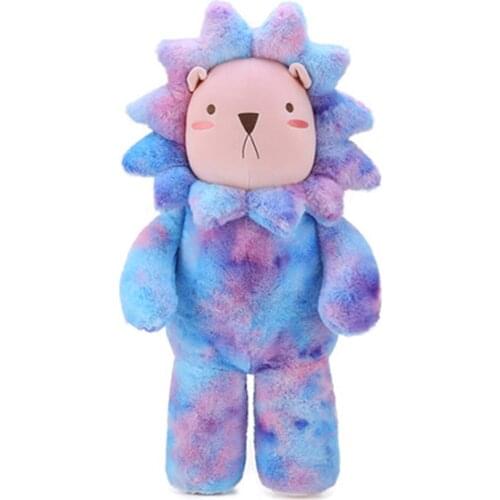 Cute doll lion doll tied with plush toy girl net red with doll girl bed holding bear boy girl birthday gift soft comfortable