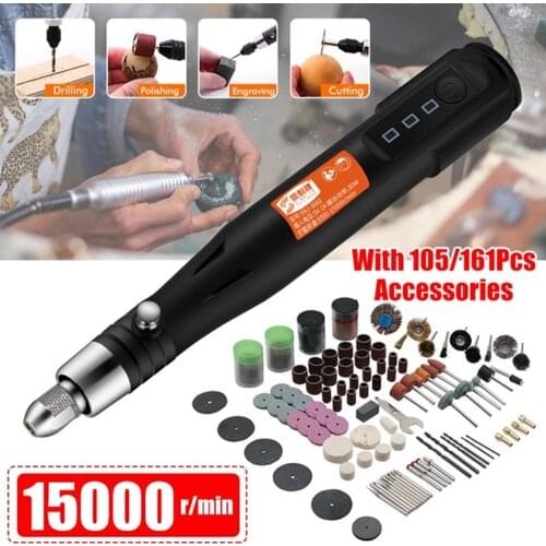 Rotary Tools Accessories DIY Set USB Mini Electric Grinder Drill Engraving Carving Pen Polishing Machine Hand Drill Set