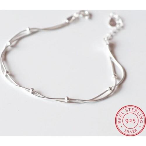 New Arrivals Multilayer Beads 925 Sterling Silver Bracelets & Bangles Fashion Bracelet For Women sterling-silver-jewelry