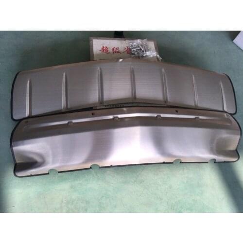 For Cadillac Srx Front and Rear Guard Srx Rearguards Bundle Glossy Skid Plate 304 Stainless Steel Collision Avoidance, Fenders