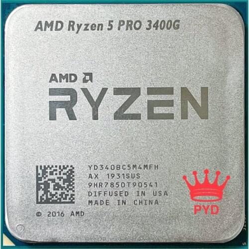 AMD Ryzen 5 PRO 3400G R5 PRO 3400G 3.7 GHz Quad-Core Eight-Thread 65W CPU Processor YD340BC5M4MFH Socket AM4 contact r5 3400g