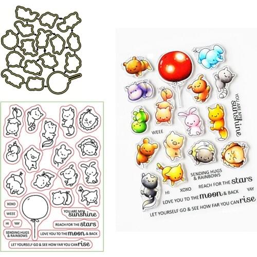 Love Animals Clear Stamps Coordinating dies for DIY Scrapbooking Craft Cards Transparent Stempels New Silicone Seal 2020 dies