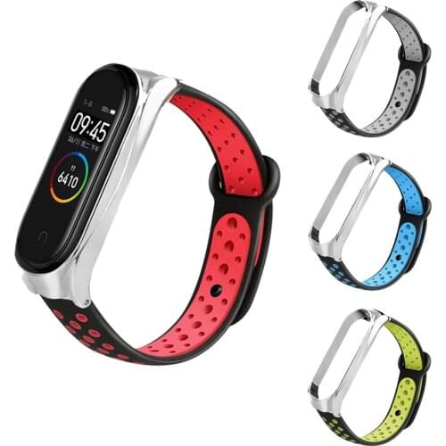 For Mi Band 4 Sport Silicone Strap Wristband for Xiaomi Mi Band 4 Double Color Replacement Band for Mi Band 4 Strap