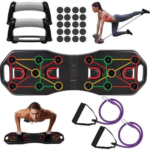 Folding Push Up Board Gym Home Fitness Exercise Equipment Body Training Push-Up Stand Triceps Shoulder Muscle Strength Trainer