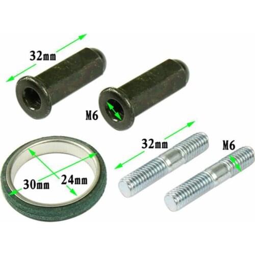 Motorcycle Exhaust Studs Nuts Gasket Set Fit For GY6 50cc 125cc 150cc QMB139